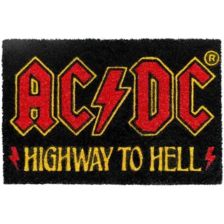 Grupo Erik AC/DC Fußmatte Schmutzfangmatte 40x60 Geschenke Merch | Kokosmatte 40x60 cm - Fussmatte außen und innen Lustig - Fußabtreter Rutschfest Türmatte Fanartikel