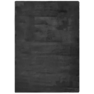 -LUXOR- living Kunstfell Coste Flauschiger Teppich Schlafzimmer - ideal zur Verwendung als Bettvorleger Schlafzimmer - gemütlicher Fellteppich Lammfell Imitat 80 x 150 cm Anthrazit