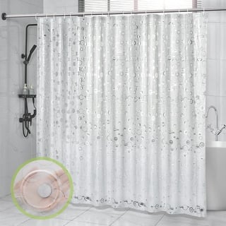 OTraki Duschvorhang Antischimmel 240x200cm Eva Wasserdicht Duschvorhänge mit 4 Magnete Unten 16 Duschvorhangringen Shower Curtains BadVorhang für Badewanne