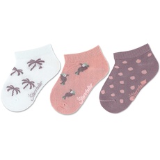 Sterntaler Baby Mädchen Baby Socken Sneaker-Söckchen 3er Pack Bambus - Socken Baby, Babysöckchen - aus Bambuszellstoff - weiß, 22