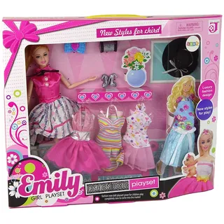 Leantoys Emily Baby Doll Zubehör austauschbare Kleider