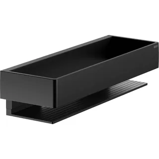 Keuco Edition 11 Duschkorb, Aluminium schwarz matt, Made in Germany, abnehmbar, inkl. Schrauben und Dübel, Duschablage zum Bohren (optional zum Kleben)
