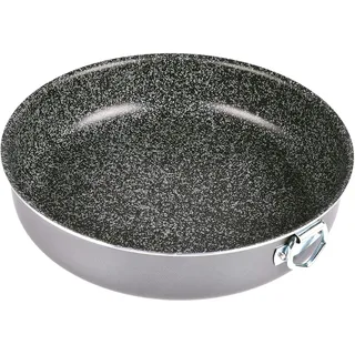 Alluflon Tradizione Italia Kuchenform mit Steinoberfläche, antihaftbeschichtet, kratzfest, ofenfest, spülmaschinenfest, 32 cm, Schwarz