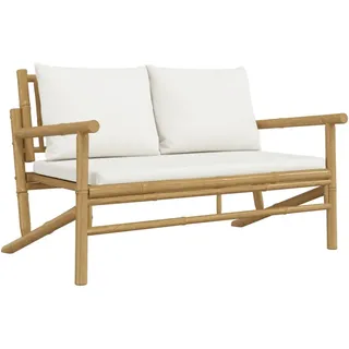 vidaXL Gartenbank 75 x 74 x 110 cm Beige/Weiß