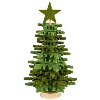 Ideen mit Herz | Filz-Tannenbaum zum Zusammenbauen | DIY Bastelset | Weihnachtsdeko (Grün 17,5 cm)