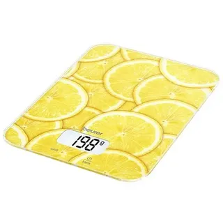 Beurer KS 19 Lemon digitale Küchenwaage (Tara-Zuwiegefunktion, Sensortastenbedienung, 5 kg Tragkraft)