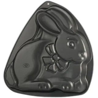 OPIROS Backform aus Aluminium, antihaftbeschichtet, für Weihnachten, Ostern, Geburtstage, Feiertage (Hasenform)
