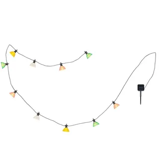 GLOBO Solar-Lichterkette Kunststoff 10 cm Schwarz Matt
