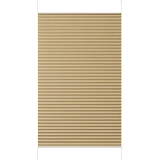 Sekey Plissee ohne Bohren, Fenster Plissee Klemmfix Jalousie 110 cm breit, Verspannt Lichtdurchlässig Sonnenschutz Fensterollo, 110 x 130 cm, Creme