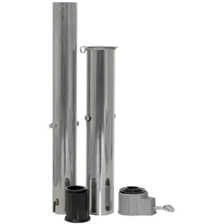 DELSCHEN Bodenhülse Metall 53 cm Silber