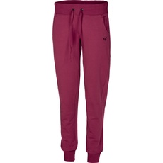 Erima Damen Casual Basic Sweathose mit Bündchen, Bordeaux, 40