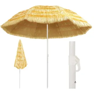 Strandschirm Natur 300 cm Hawaii-Stil - Braun