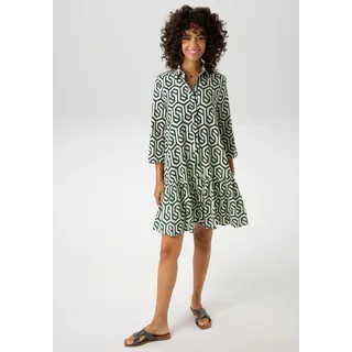 Aniston CASUAL Blusenkleid mit grafischem Druck Grün 42