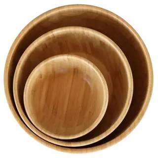 pandoo Bambus Schüssel Braun Ø 14 cm 2-tlg.