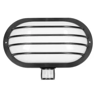 Orno Außenwandleuchte Kunststoff 26,8 cm mit Bewegungsmelder Schwarz
