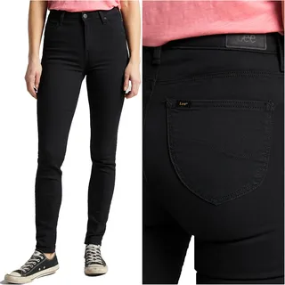 LEE Scarlett High Jeans Black Rinse, - - Damen - 31-L29 - Schwarz