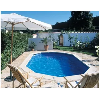 Oval  Stahlwandpool Diana  610 x 360  cm Komplettset - Weiß