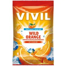Vivil Wild Orange Erfrischungs Bonbons zuckerfrei (88g)