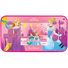 Bild JL1895DP Disney's Princesses Cyber Arcade Pocket Tragbare Spielkonsole, 150 Gaming, LCD, Batteriebetrieben, Rosa