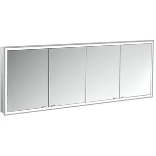 emco prime Lichtspiegelschrank, 1800 mm, 4 Türen, Unterputzmodell, 949706298, Farbe: aluminium/spiegel