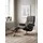 Relaxsessel Mayfair Leder 79 x 102 x 73 cm Grau mit Hocker