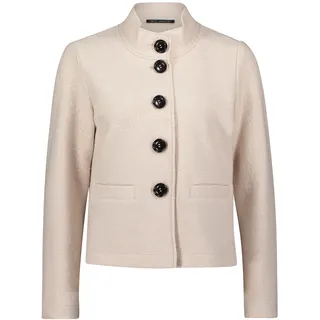 Kurzblazer BETTY BARCLAY "Kurzblazer mit Stehkragen", Damen, Gr. 48, beige, Obermaterial: 60% Viskose CV. 40% Wolle WO., Blazer Kurzblazer