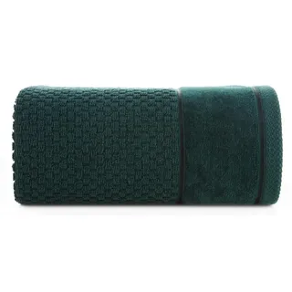 Duschtuch Handtuch Badetuch Badezimmer Deko 30x50 cm dunkelgrün Baumwolle modern