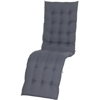 Siena Garden Liegenauflage , Grau , Textil , Uni , Füllung: Schaumstoff , 48x6x160 cm , hochwertige Qualität, für den Außenbereich geeignet, mittels Bändern zu befestigen , Gartenmöbel, Gartenpolster & Auflagen, Liegenauflagen