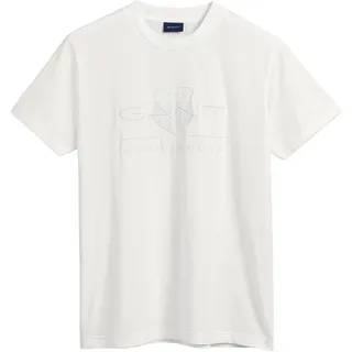GANT D1 Tonal Archive Shield Kurzarm-T-Shirt Eggshell M