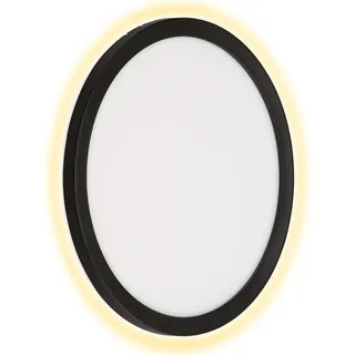 Telefunken - LED Außenleuchte Außenlampe 4000K IP44, 15W schwarz Kunststoff Ø28 cm