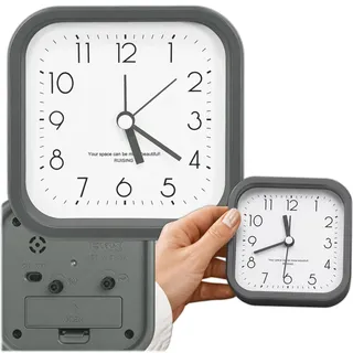 KRUMAD Analog Wecker ohne Ticken, lautloser Reisewecker mit Snooze Funktion, kleiner Tischwecker mit Alarm und Lautstärkeregelung, Vintage Design