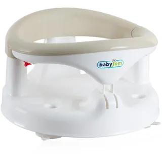 Babyjem Baby Badesitz Badewannesitz Babywanne Sitz, Stone Farbe, BPA-frei, ab 6 Monaten, Ergonomisch, mit Saugnäpfen, Kunststoff