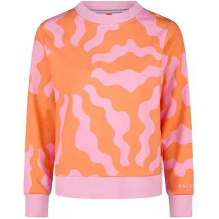 Kapuzenpullover SALZHAUT "Hoodie UTMESSEN", Damen, Gr. XXL, rosa (rosé, orange), Obermaterial: 80% Baumwolle CO. 20% Polyester PES., Pullover Kapuzenpullover