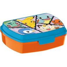ALMACENESADAN, 5033 Lunchbox, rechteckig, mehrfarbig, Pokemon, wiederverwendbar, BPA-frei, Innenmaße 16,5 x 11,5 x 5,5 cm