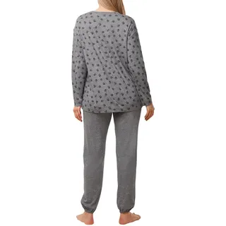 Triumph Damen Endless Comfort Pk Lsl Pajama Set, Dark Grey Melange, 36 EU