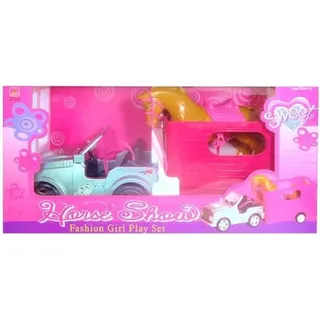 Auto mit Anhänger und Pferd (Spielzeug)