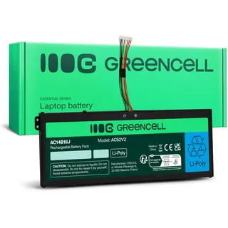 Green Cell Laptop Akku für Acer Aspire 3 A315 ES1 CB3 CB5 2519 A315-23 A315-55G ES1-111M ES1-331 ES1-531 ES1-533 ES1-571 / AC14B13J AC14B13K (3600mAh 11.4V Schwarz)