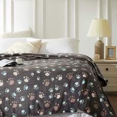 Allisandro® Super Softe Warme und Weiche Decke für Haustier Hundedecke Katzendecke Fleece-Decke/Tier Schlafdeck Überwurf für Hundebett Sofa und Couch- Gr. 160x100cm , Grey