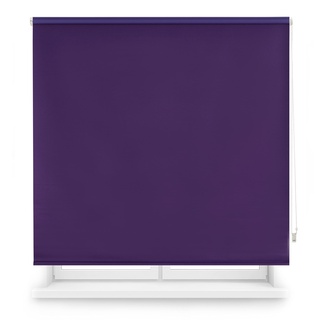 INTERBLIND | Verdunkelungsrollo, glatt, hochwertig, Größe 120 x 175 cm Breite x 175 cm Höhe, Verdunkelungsrollo, Stoffmaß 117 x 170 cm, Violett, Wärmedämmung von Licht, Kälte und Wärme