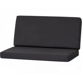 Setgarden Techno Gartenkissen Für Polyrattan Möbel 130 x 50 x 50 cm – Kissen für 2 Sitzer Gartensofa 1tlg Schwarz