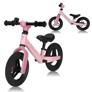 lionelo Toni Kinder-Laufrad von 18 Monaten bis 30 kg, PU-Gummi-Räder 25 cm, Fußstütze, Korb, Verstellbarer Sitz und Lenker, Rutschfester Griff, leicht 2,3 kg, Klingel