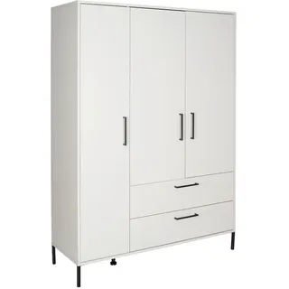 Jimmylee Babykleiderschrank , Grau , Holzwerkstoff , 6 Fächer , 3 Schublade(n) Schubladen , 139x195x51 cm , DIN EN ISO 9001 , Beimöbel erhältlich, individuell planbar , Babymöbel & Kindermöbel, Babyzimmer, Babyzimmer-Serien