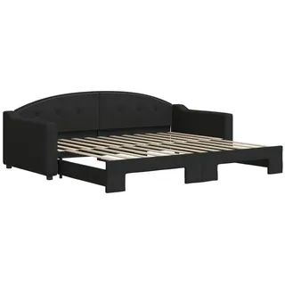 vidaXL Tagesbett Ausziehbar 90 x 200 cm schwarz