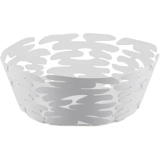 Alessi BM10/18 W Barket Korb, stahlfarbig mit Epoxidharz, Weiß