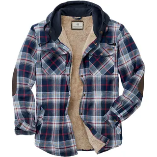 Legendary Whitetails Herren Camp Night Berber Gefütterte Flanell Mit Kapuze Jacke, Night River Plaid, L EU