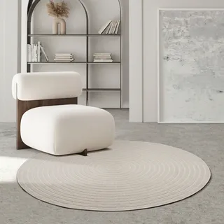 The CarPET Santo Plus Outdoor-Teppich Ø 120 cm Beige