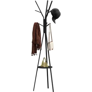 Homcom Garderobenständer 45 x 180 x 45 cm Schwarz