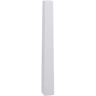 VIVANNO Kerzenhalter Kerzenständer Standkerzenhalter Obelisk Weiß Matt 100 | Moderner Bodenkerzenständer als Bodenvase nutzbar, 100x11x11 cm Säule für Trockenblumen und Kerzen bis 7 cm Durchmesser