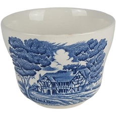 Englische Keramik Zuckerschale blau H 6,5 cm