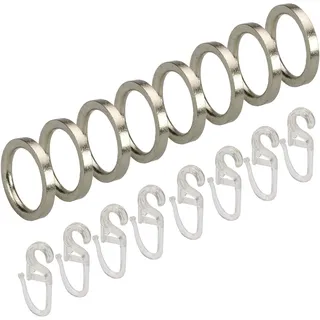 Liedeco Gardinenring für Gardinenstangen Ø 16 mm, silberfarben